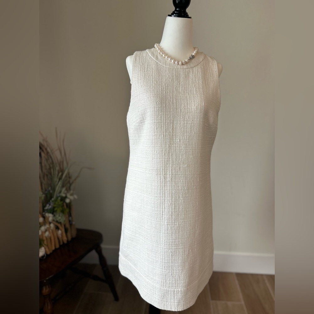 Theory Shift Dress in Cotton Tweed